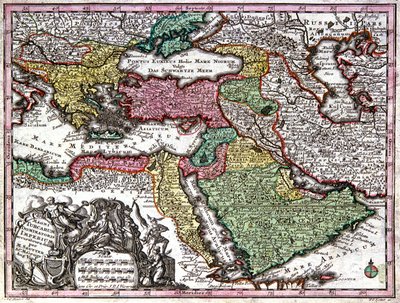 Map of ottoman empire alkotó: Georg Matthäus Seutter