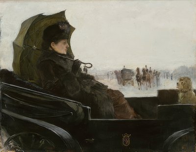 Lady in the Landau, Párizs. 1881-83 körül alkotó: Georg Pauli