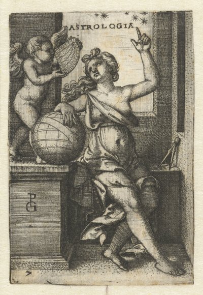 Csillagászat Asztrológia (cím a tárgyon) Seven Liberal Arts (sorozat címe) alkotó: Georg Pencz