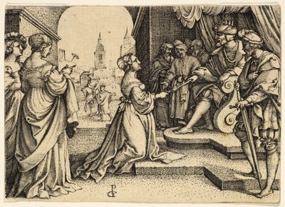 Eszter Ahasvérus előtt alkotó: Georg Pencz