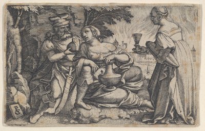 Lót és lányai. alkotó: Georg Pencz