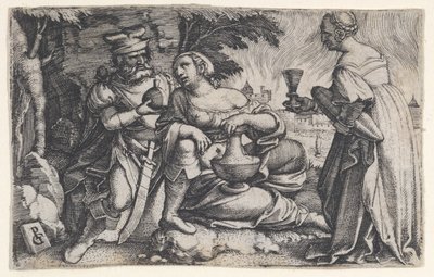 Lót és lányai. alkotó: Georg Pencz