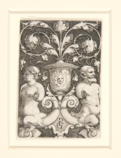Díszítő váza két figurával alkotó: Georg Pencz