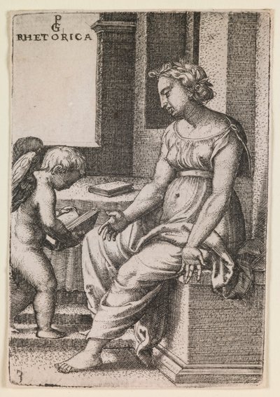 Retorika, a „The Liberal Arts” sorozatból alkotó: Georg Pencz