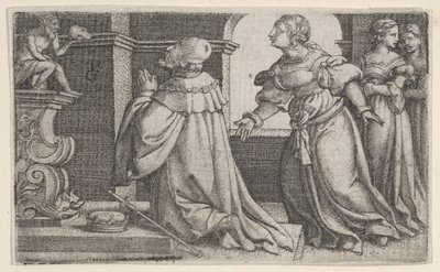 Salamon bálványokat imád. alkotó: Georg Pencz