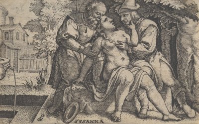 Susanna és a vének. alkotó: Georg Pencz