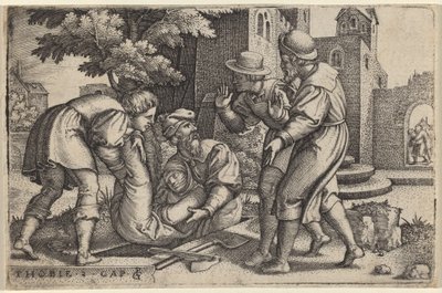 Tóbiás eltemeti Izrael egyik fiát alkotó: Georg Pencz