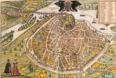 Avignon, Franciaország alkotó: Georg and Hogenberg Franz (1535 90) Braun