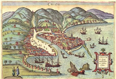 Chios, Görögország alkotó: Georg and Hogenberg Franz (1535 90) Braun