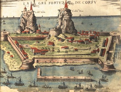 Korfu, Görögország alkotó: Georg and Hogenberg Franz (1535 90) Braun
