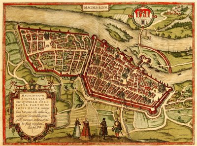 Magdeburg, Németország alkotó: Georg and Hogenberg Franz (1535 90) Braun