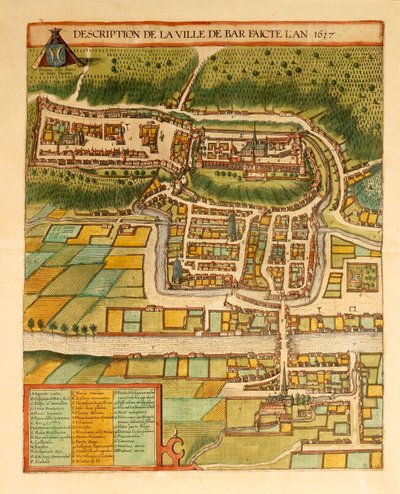 Georg Braun Bar-Le-Duc térképe a második világháborúból alkotó: Georg Braun and Hogenberg Franz