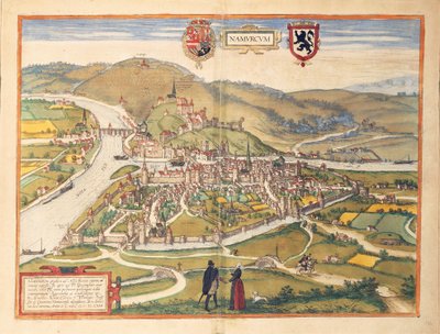 Georg Braun Namur térképe a második világháborúból alkotó: Georg Braun and Hogenberg Franz