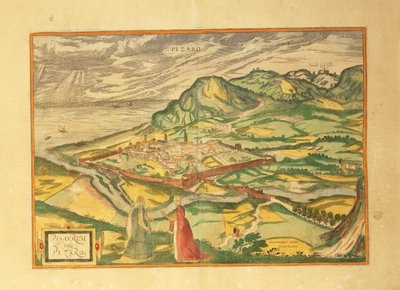Georg Braun Pesaro térképe a második világháborúból alkotó: Georg Braun and Hogenberg Franz