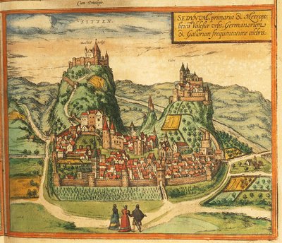 Georg Braun Sion térképe a második világháborúból alkotó: Georg Braun and Hogenberg Franz