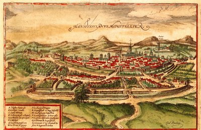 Montpellier, Franciaország alkotó: Georg and Hogenberg Franz (1535 90) Braun