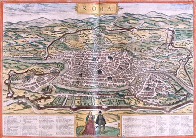 Rom, Italien von Georg and Hogenberg Franz (1535-90) Braun