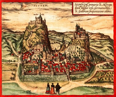 Sion, Svájc alkotó: Georg and Hogenberg Franz (1535 90) Braun