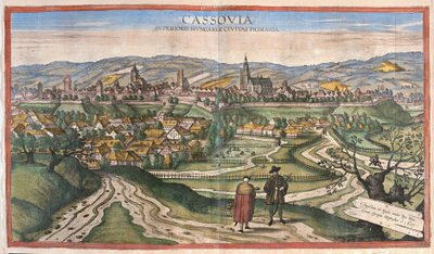 Kassa (Cassovia), Szlovákia (metszet alkotó: Georg Braun and Hogenberg Franz