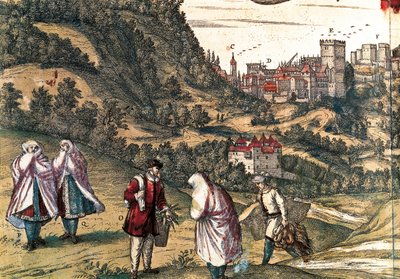 Az Alhambra Mauritiusa, George Braun metszete a Franz HOGENBERG (1535-1590) által írt "Civitatis Orbis Terrarum"-ban, Gottfried Kempesen szerkesztette Kölnben hat kötetben alkotó: Georg Braun and Hogenberg Franz