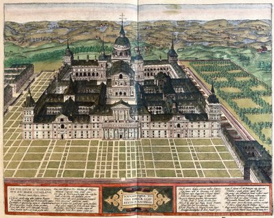 Kolostor (II. Fülöp király palotája), Spanyolország (metszet alkotó: Georg Braun and Hogenberg Franz