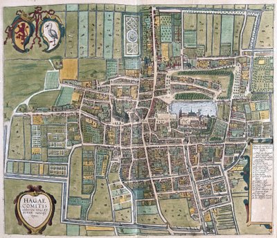 Hága, Hollandia (metszet) alkotó: Georg Braun and Hogenberg Franz