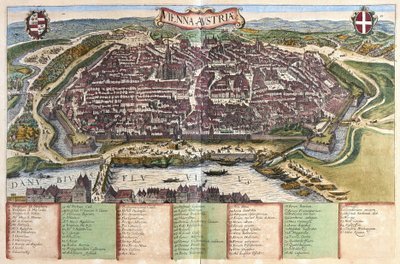 Bécs, Ausztria (metszet alkotó: Georg Braun and Hogenberg Franz