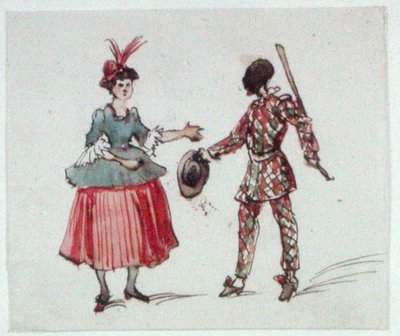Két karakter a Commedia dell