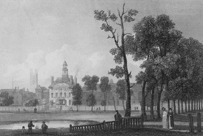 Betlehemi Kórház, ahogyan 1811 júniusában megjelent, London (metszet) alkotó: George (after) Arnald