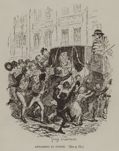 Nyilvános megjelenés (metszet) alkotó: George (after) Cruikshank