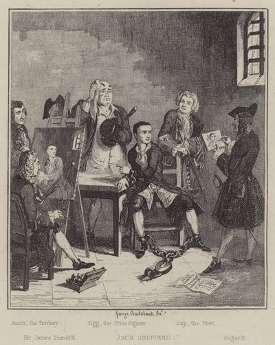 Illusztráció Jack Sheppardhoz (metszet) alkotó: George (after) Cruikshank