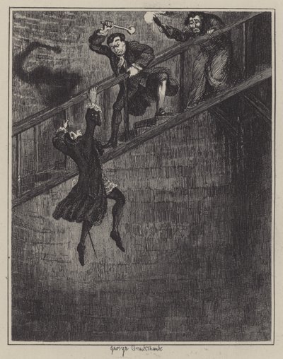 Illusztráció Jack Sheppardhoz (metszet) alkotó: George (after) Cruikshank