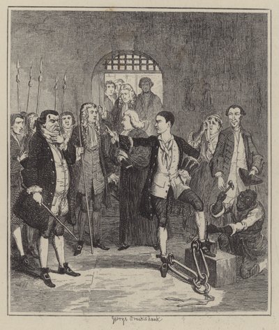 Illusztráció Jack Sheppardhoz (metszet) alkotó: George (after) Cruikshank