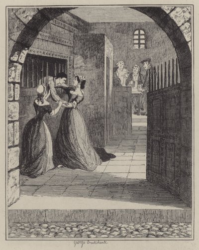 Illusztráció Jack Sheppardhoz (metszet) alkotó: George (after) Cruikshank