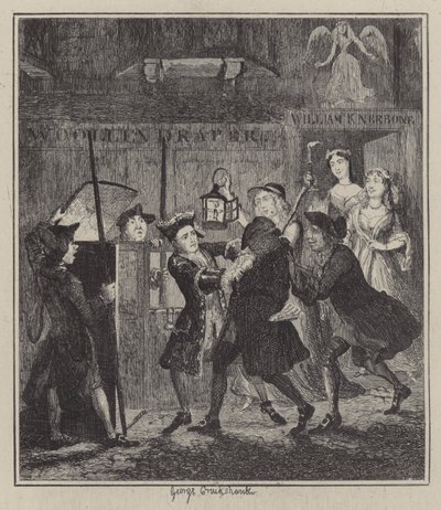 Illusztráció Jack Sheppardhoz (metszet) alkotó: George (after) Cruikshank