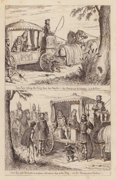 Csizmás kandúr (metszet) alkotó: George (after) Cruikshank