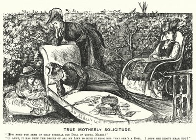 Punch rajzfilm: True Motherly Solicitude (metszet) alkotó: George (after) Du Maurier