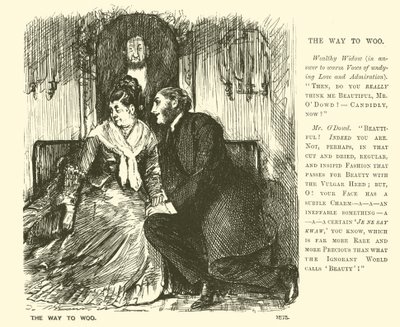 Az udvarlás módja (metszet) alkotó: George (after) Du Maurier
