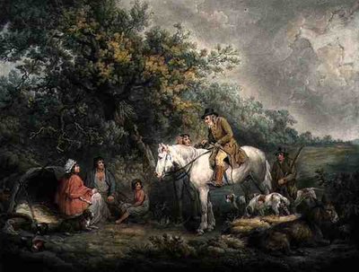 Reggel, avagy A jótékony sportember, vésett és kocsma. írta Joseph Grozer (1755-99 körül) alkotó: George (after) Morland
