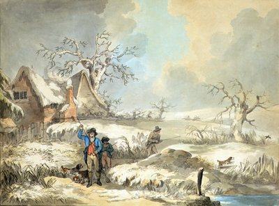 Szalonka lövés, Thomas Rowlandson (1756-1827) metszete, kiadó: J. Harris alkotó: George (after) Morland