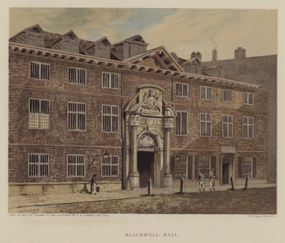 Blackwell Hall, London City (színes litó) alkotó: George (after) Shepherd