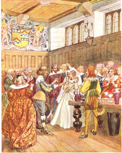 Lochinvar, illusztráció az „Egy képes daloskönyvből”, 1910 alkotó: George, 9th Earl of Carlisle Howard