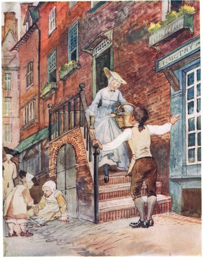Sally in Our Alley, illusztráció az „Egy képes daloskönyvből”, 1910 alkotó: George, 9th Earl of Carlisle Howard