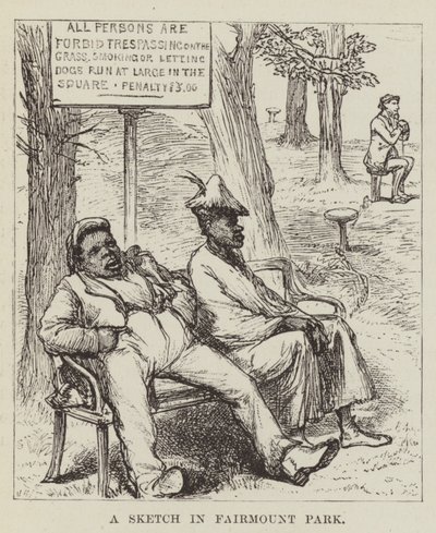 Vázlat a Fairmount Parkban alkotó: George Augustus Sala