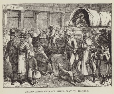 Fekete emigránsok Kansas felé alkotó: George Augustus Sala