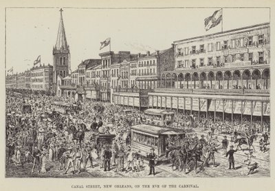 Canal Street, New Orleans, a karnevál előestéjén alkotó: George Augustus Sala
