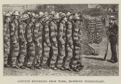 Munkahelyről hazatérő elítéltek, Richmond Penitenciary alkotó: George Augustus Sala