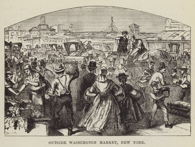 A New York-i Washington Marketen kívül alkotó: George Augustus Sala