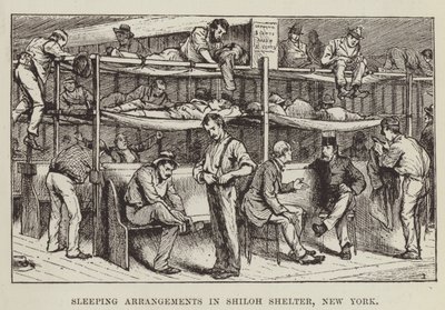 Alvásrendszerek a New York-i Shiloh Shelterben alkotó: George Augustus Sala