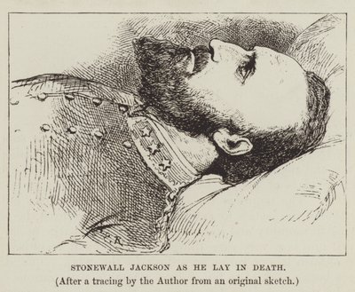 Stonewall Jackson, amint a halálban feküdt alkotó: George Augustus Sala